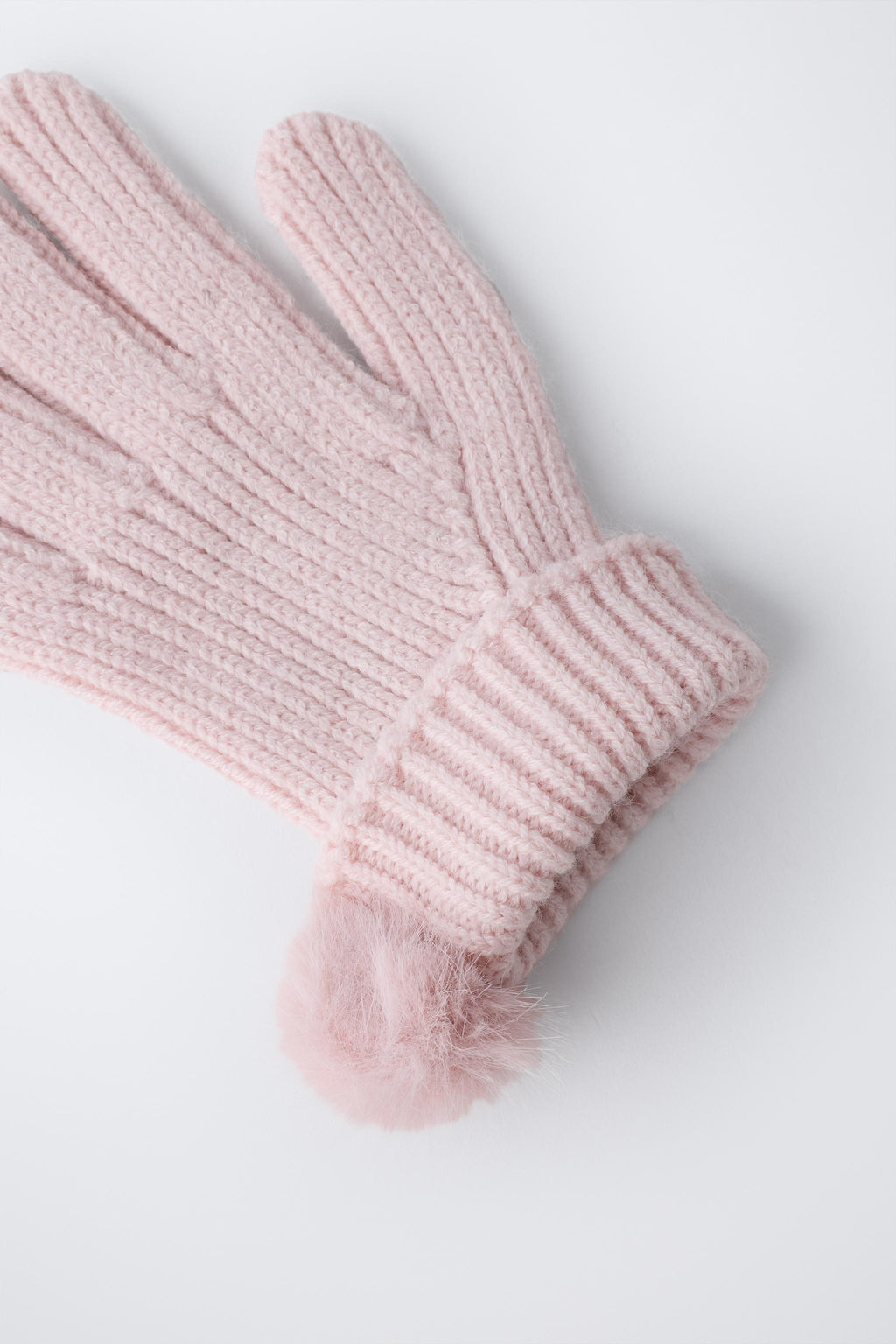 KNIT GLOVES WITH POMPOM - Zara фото 3