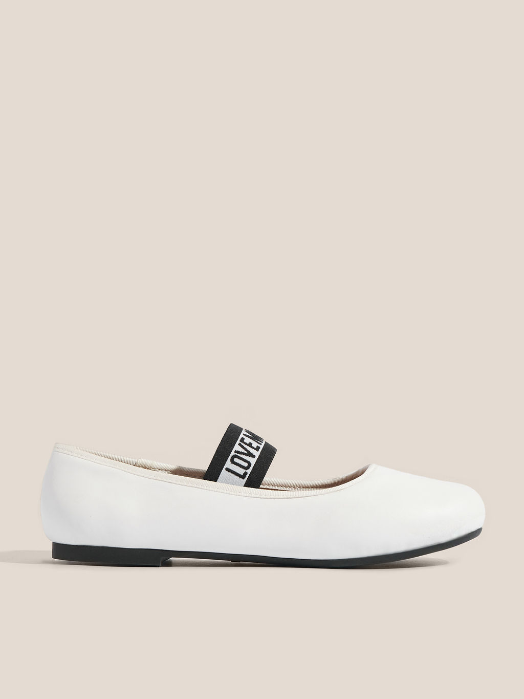 Балетки мэри-джейн LOVE MOSCHINO BALLET LOVE Артикул 4402219, белый
