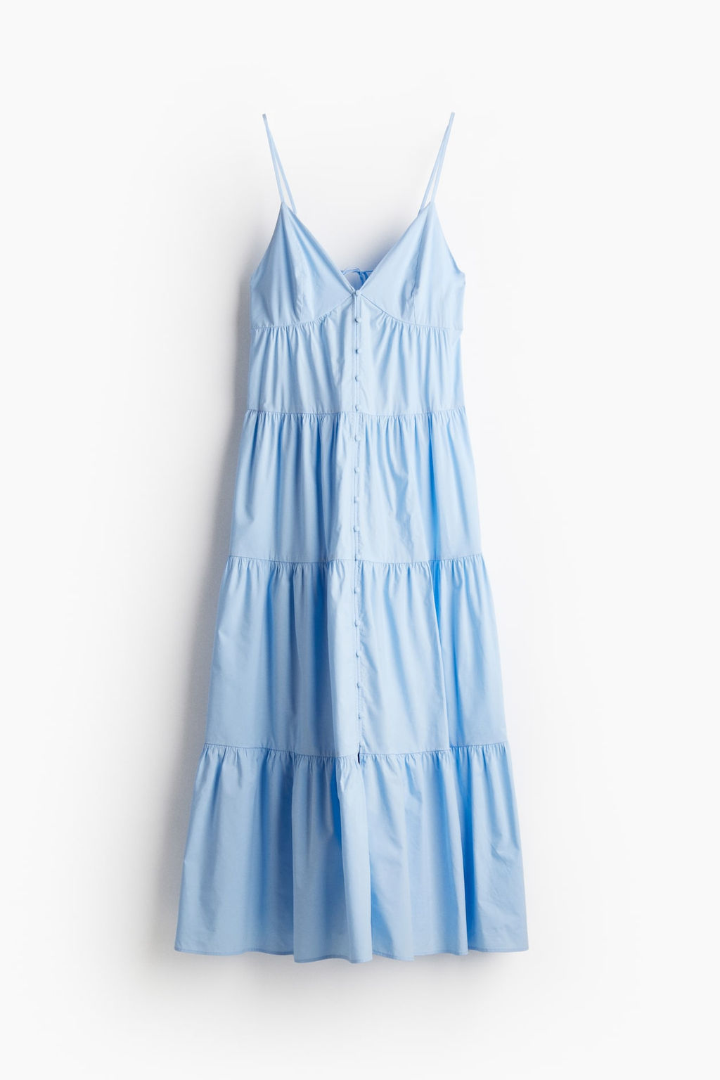 Vestido escalonado con tirantes espagueti - H&m фото 6