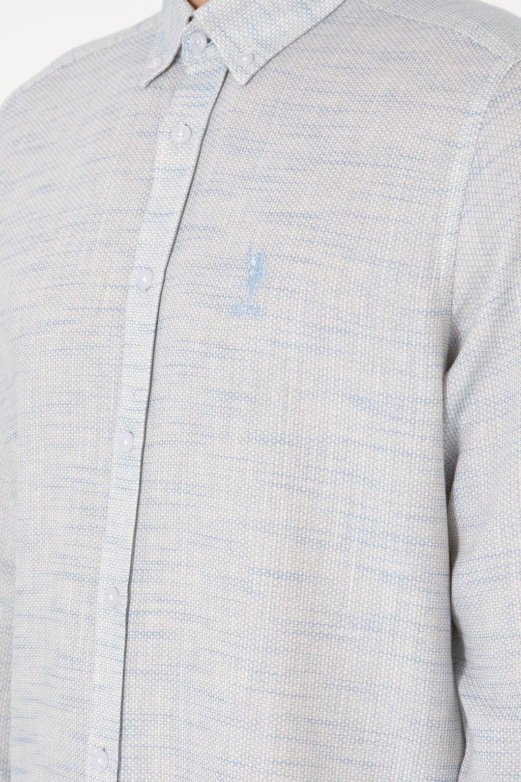 Erkek A__k Mavi Uzun Kollu G_mlek Sepette S_rpriz _ndirim - U.s. polo assn фото 7