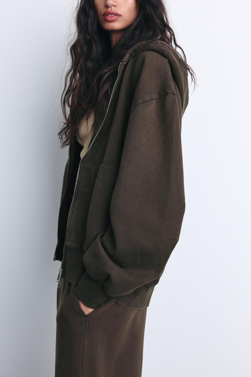 OVERSIZED ZIPPED SWEATSHIRT - Zara фото 23