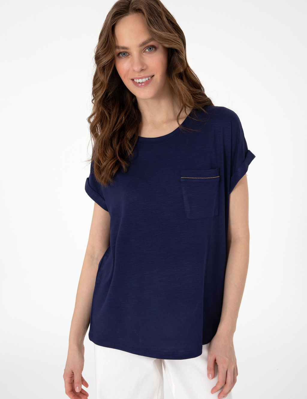 Lacivert Regular Fit Ti__rt