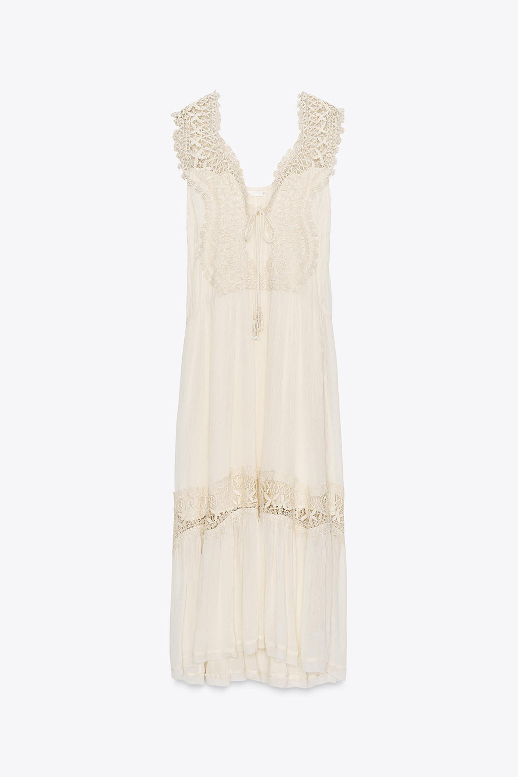 COMBINED LACE CAMISOLE DRESS - Zara фото 6
