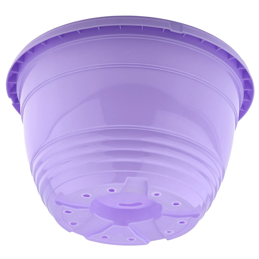 Горшок для цветов пластмассовый Глория 3,3л, д21,5см, h14см, с поддоном, лавандовый (Россия) - Домашняя мода фото 5