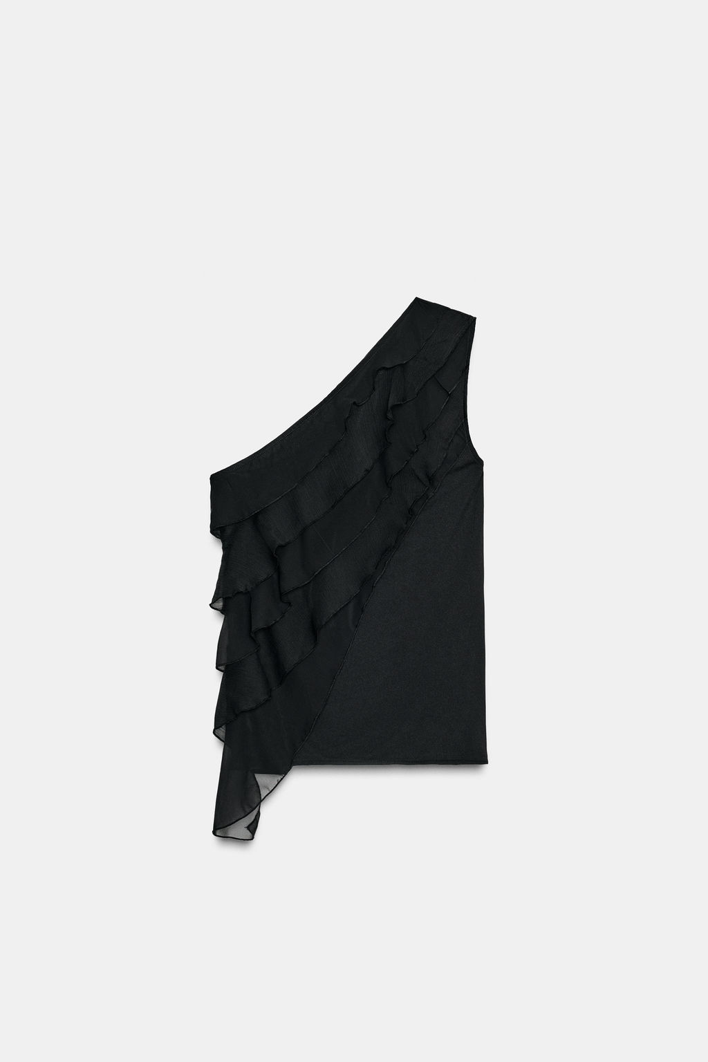 ASYMMETRIC RUFFLED TOP - Zara фото 5