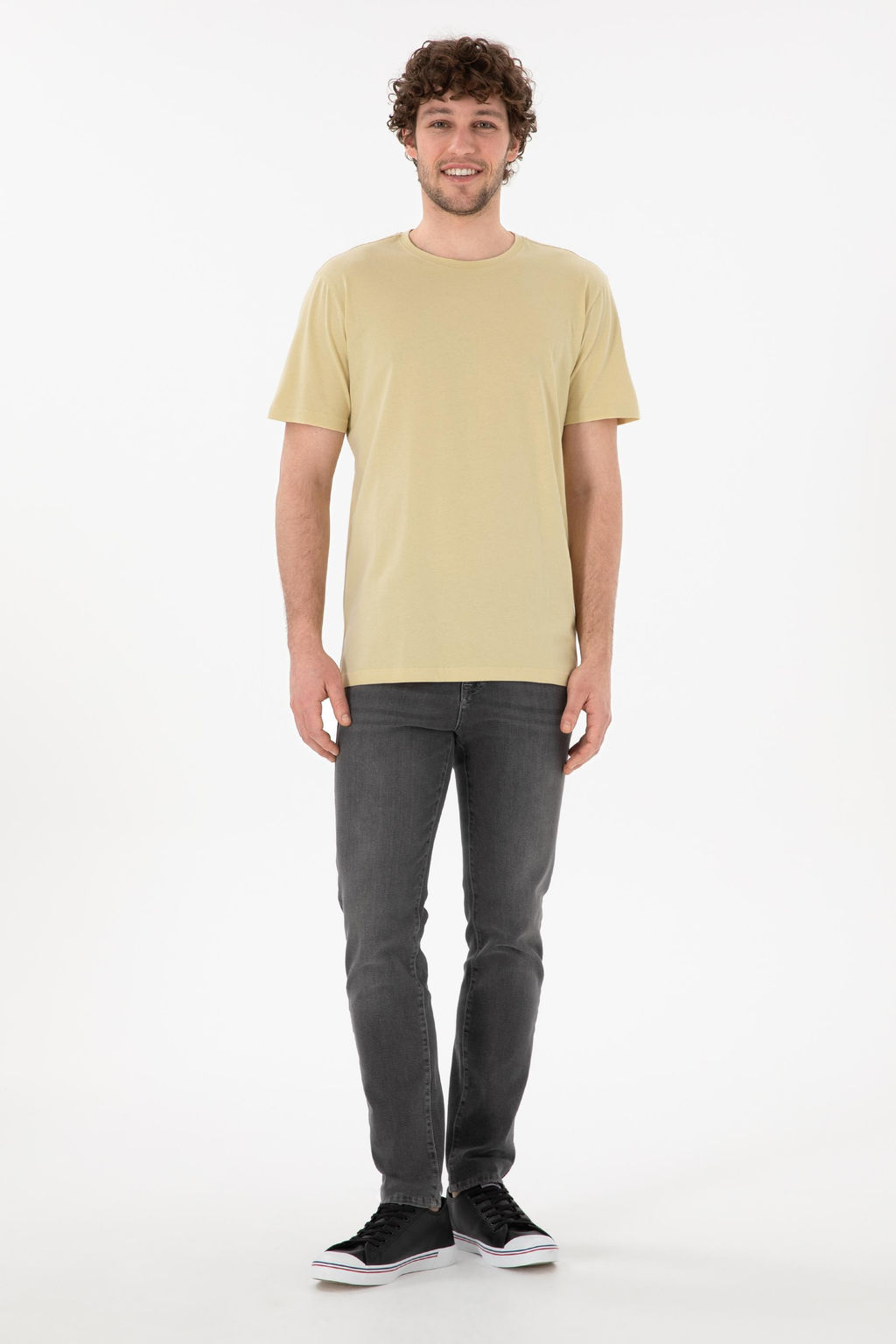 Erkek Regular Fit Bisiklet Yaka A__k Haki Basic Ti__rt Sepette S_rpriz _ndirim - U.s. polo assn фото 5