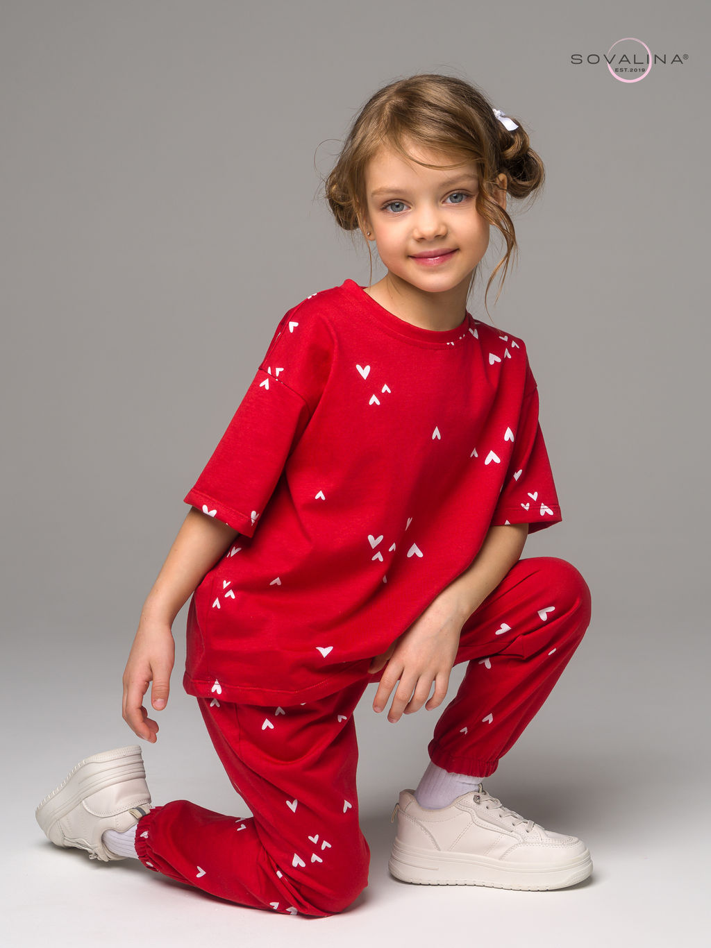 Костюм Daily girl беленькие сердечки mini - Sovalina фото 7