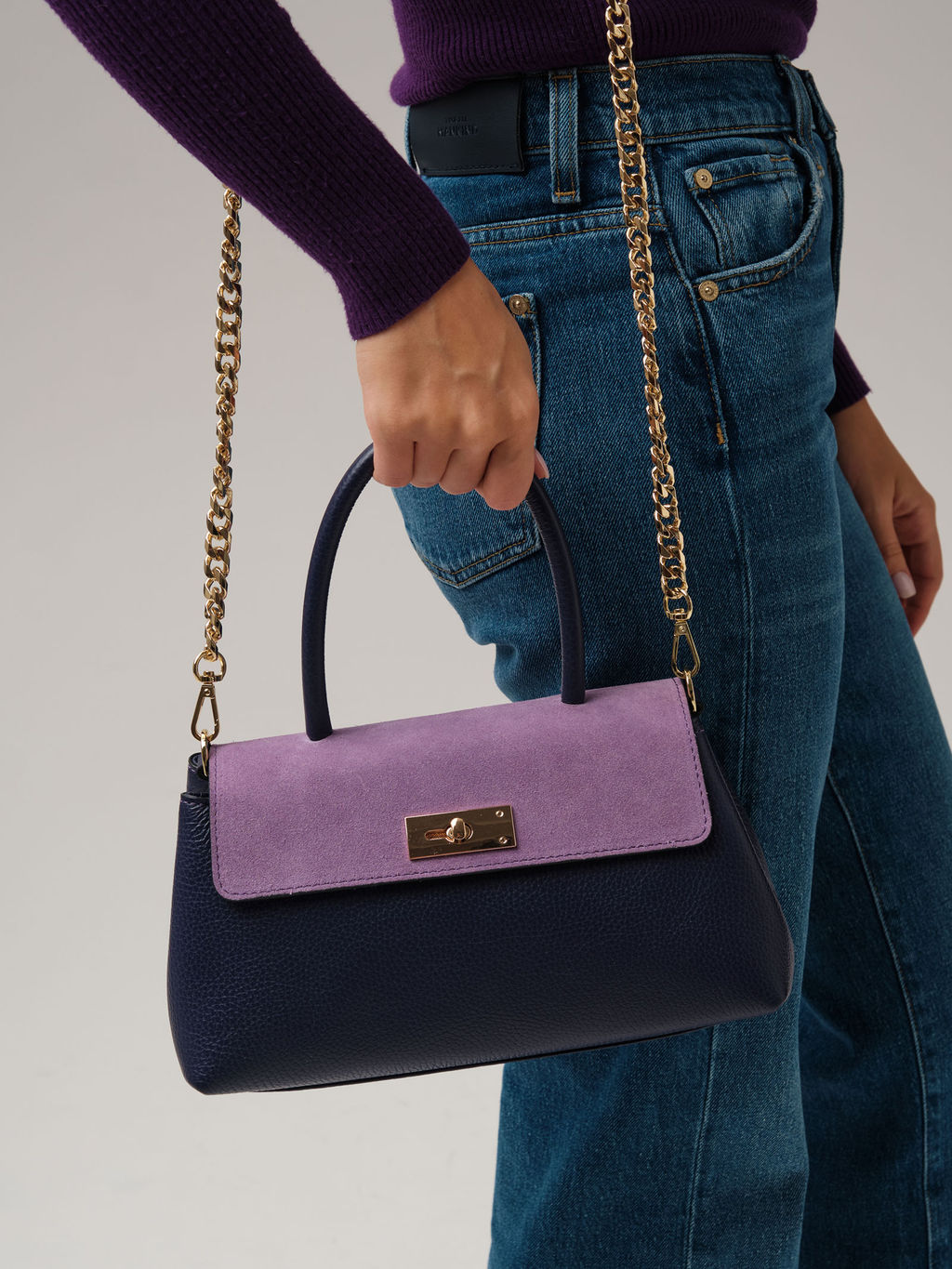 Сумка Deboro 30464 фиолетовый цветок