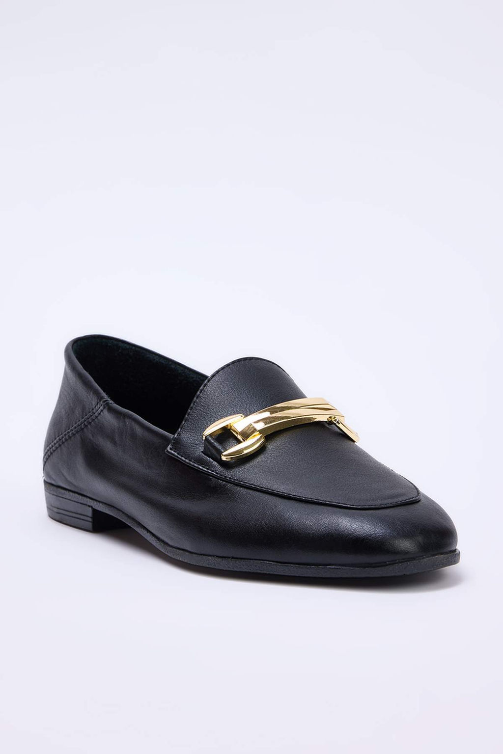 Siyah Hakiki Deri Kad?n Loafer TAKSS26LA00001 - Trendyolmilla фото 3