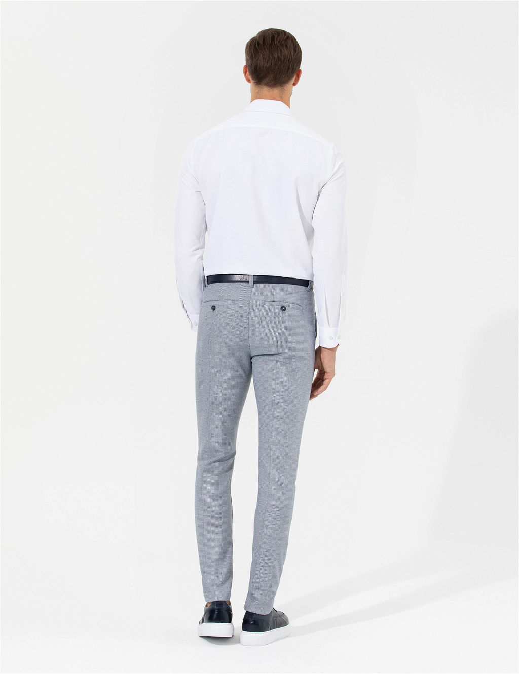 Lacivert Slim Fit Beli Lastikli Kanvas Pantolon - Pierre cardin фото 6