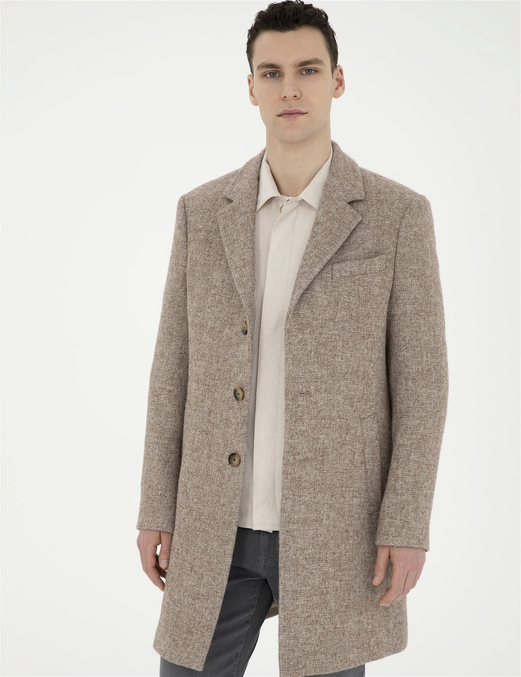 Kahverengi Y_n Kar___ml_ Slim Fit Ka_e Kaban - Pierre cardin фото 3