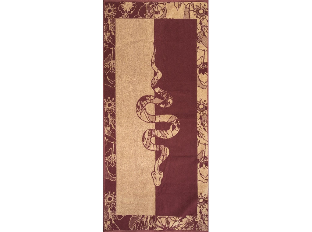 6с102.411ж1 Дуэт змея(слива1) Полотенце махровое 67х150см