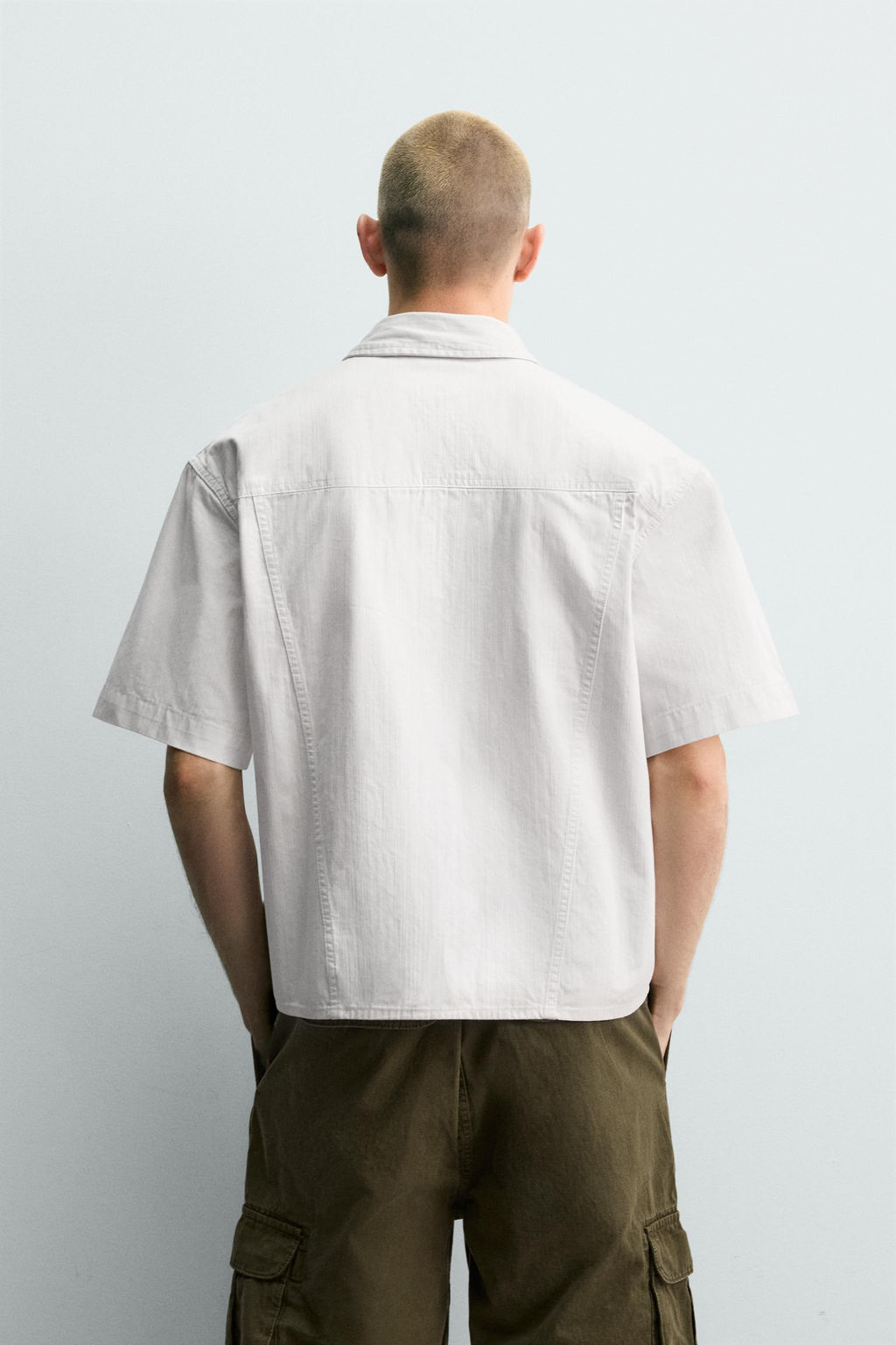SOBRECAMISA LAVADA BOXY FIT / Blanco roto