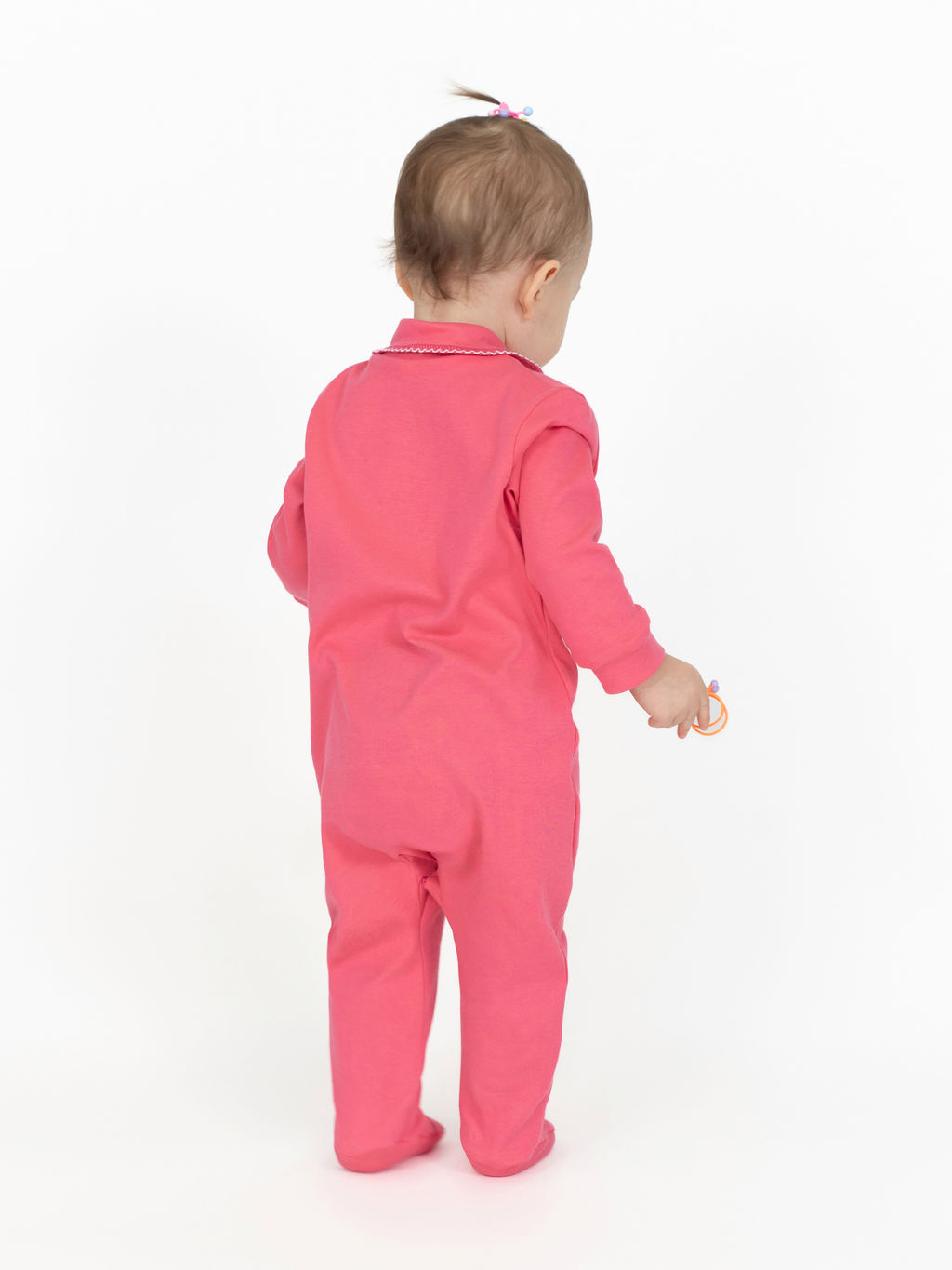 Комбинезон ясельный фуксия принт птички