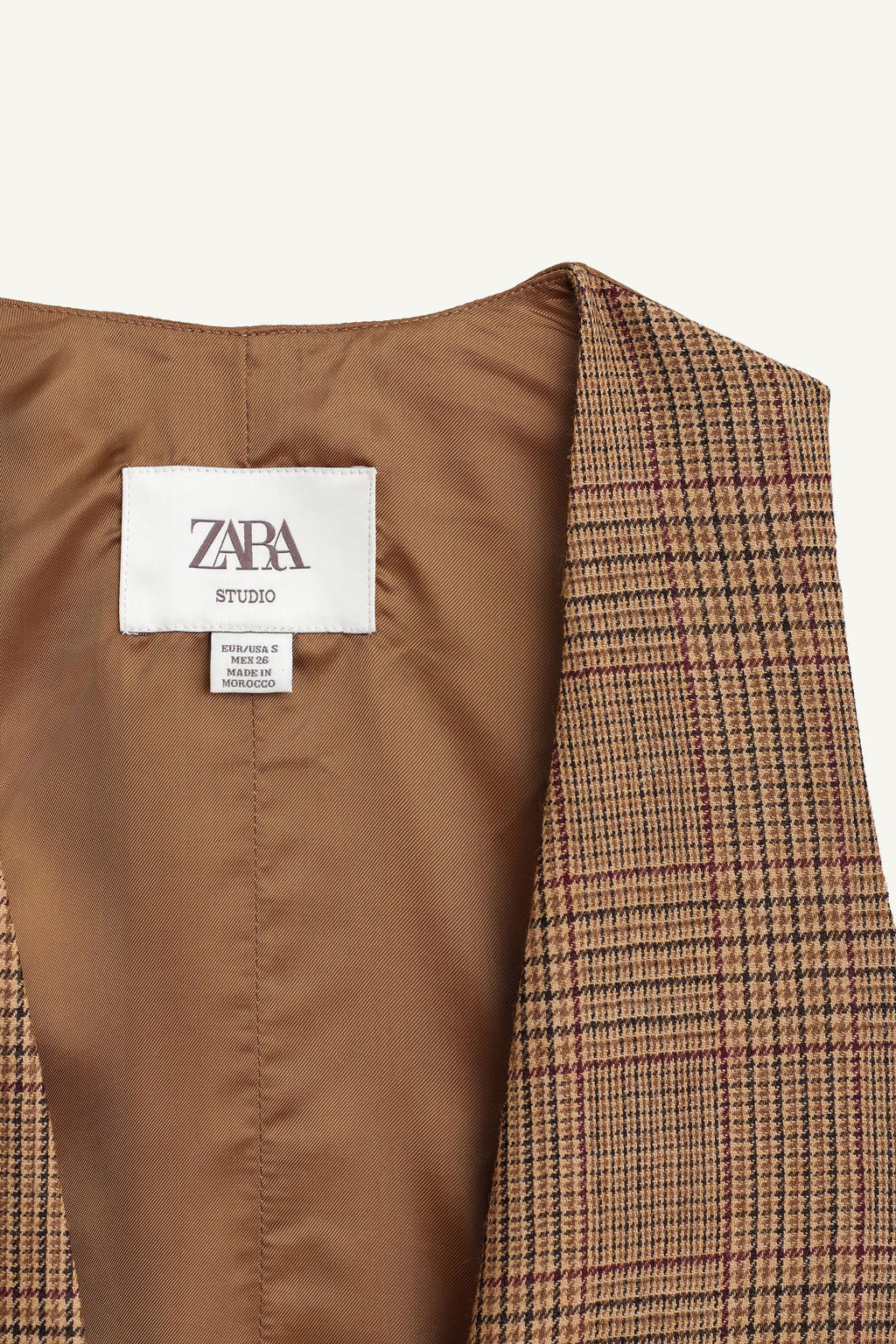 LIMITED EDITION WOOL CHECK WAISTCOAT - Zara фото 7