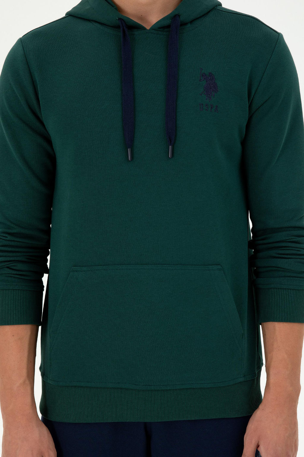 Мужской темно-зеленый базовый свитшот Неожиданная скидка в корзине - U.s. polo assn фото 6