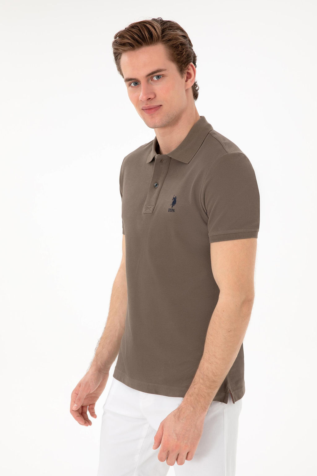 Erkek Slim Fit Polo Yaka A__k Mavi Basic Ti__rt Sepette S_rpriz _ndirim