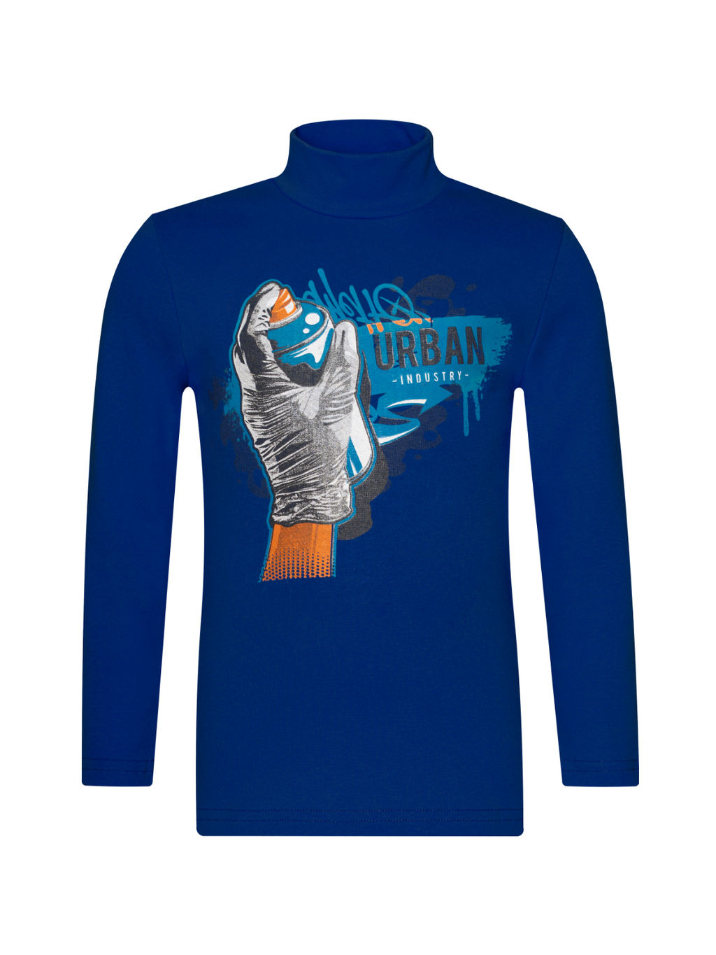 Джемпер-водолазка василек рисунок граффити 645п (128, 64)