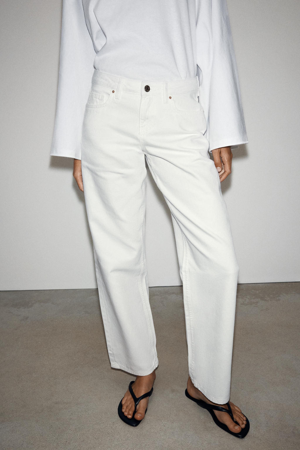 JEANS Z1975 REGULAR TIRO BAJO / Blanco - Zara фото 3