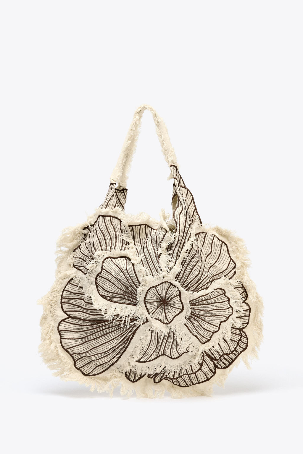 FLORAL EMBROIDERED MAXI TOTE BAG - Zara фото 7