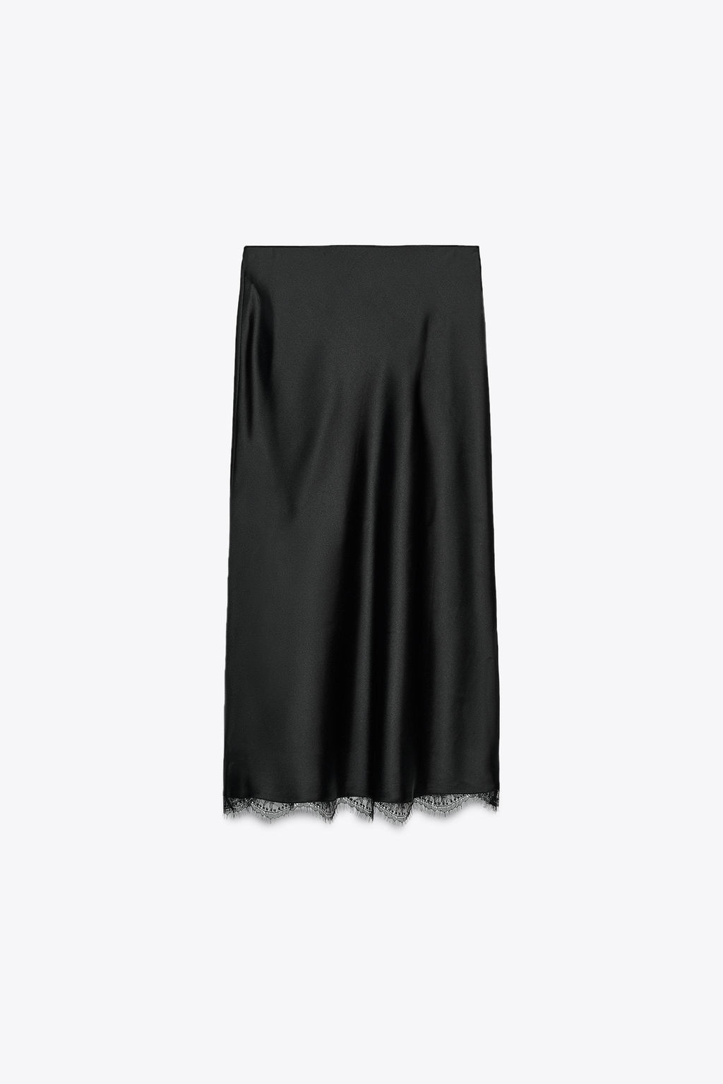 SATIN MIDI LACE SKIRT - Zara фото 11