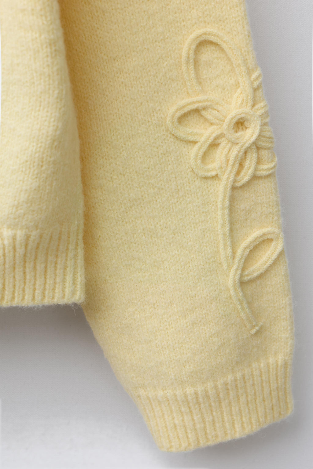 CORDED FLORAL KNIT SWEATER - Zara фото 4