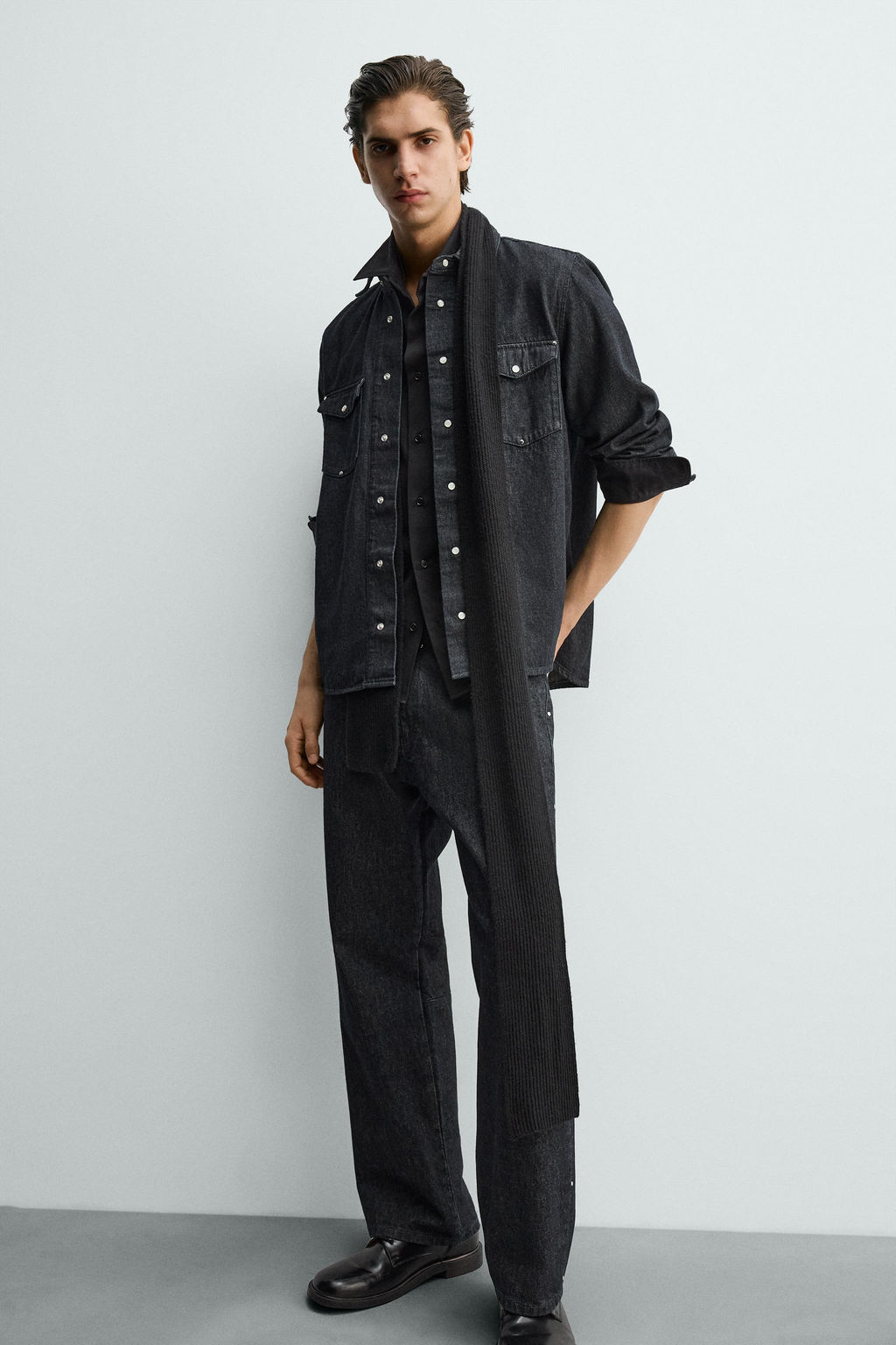 STUDDED STRAIGHT-LEG JEANS - Zara фото 14