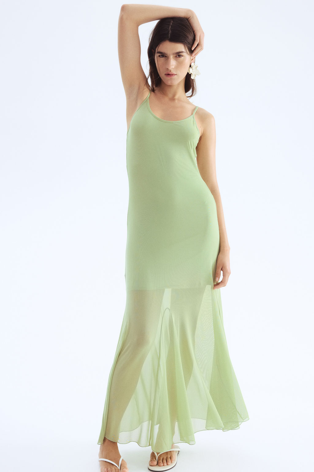 Vestido de malla con tirantes finos - H&m фото 2