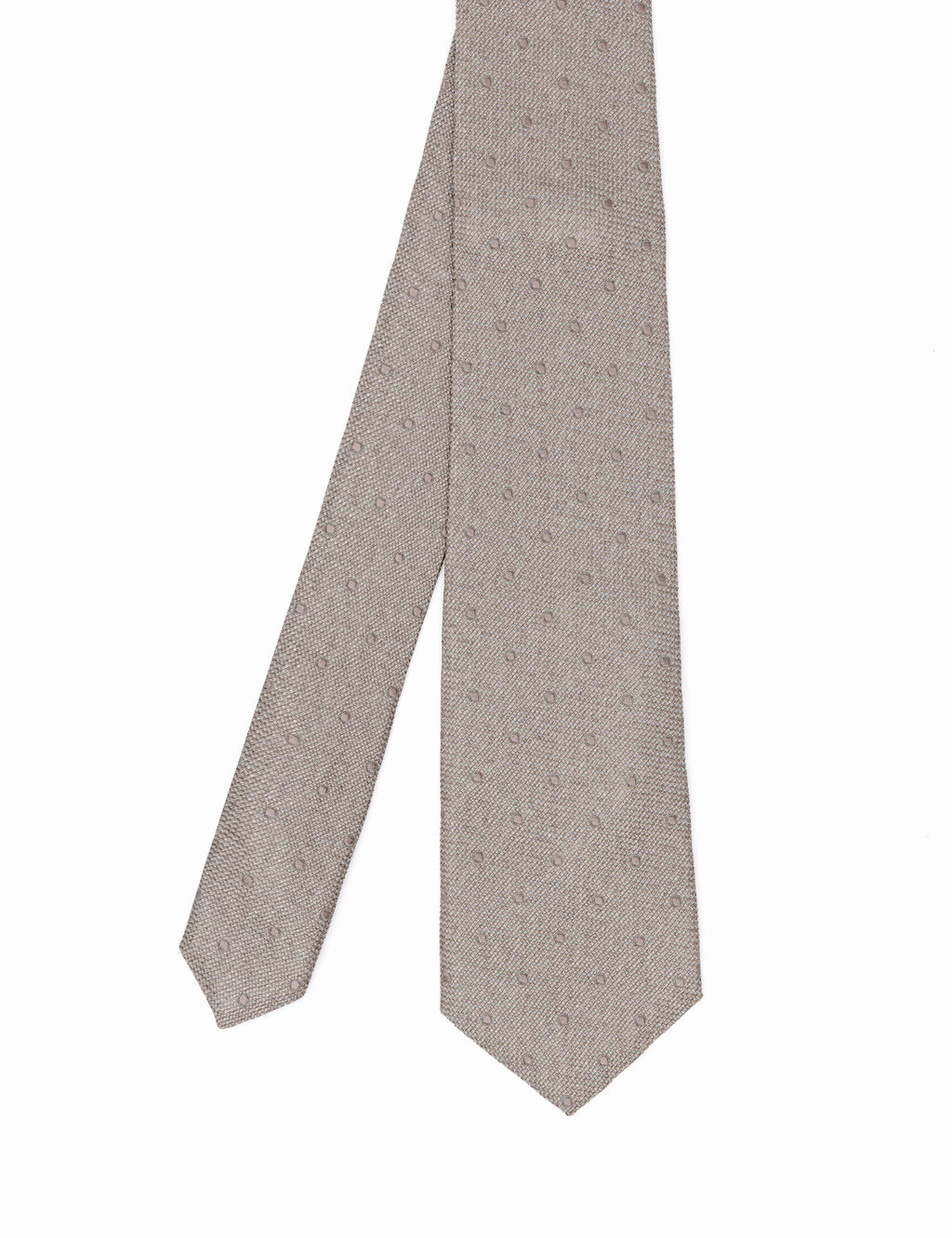 Бежевый шелковый галстук - Cacharel фото 3