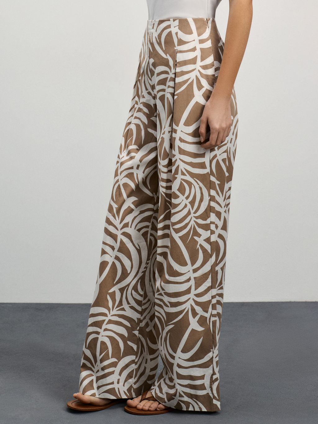 Брюки из хлопка с принтом / Zarina  фото 3