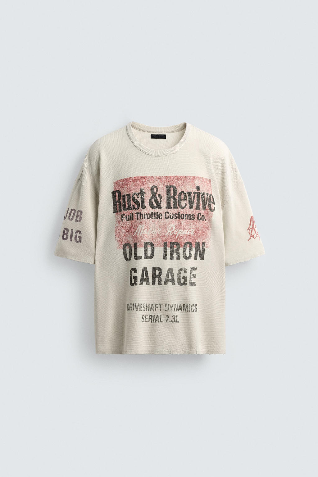 WASHED PRINT KNIT T-SHIRT - Zara фото 7
