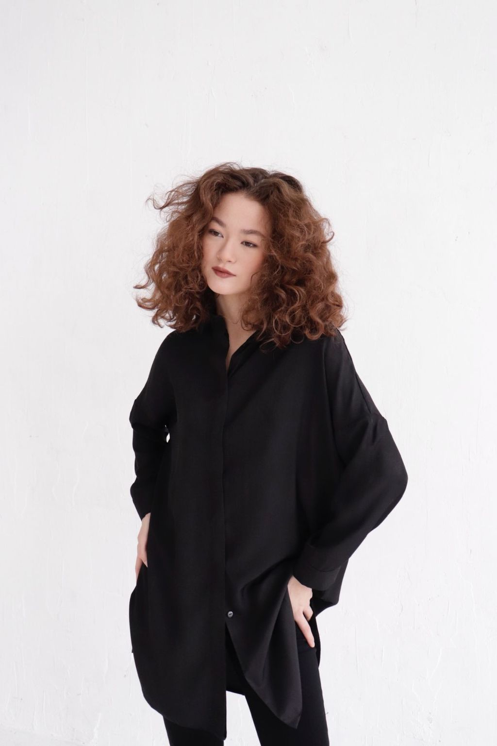 Базовая удлинённая рубашка свободного силуэта - Martichelli фото 2