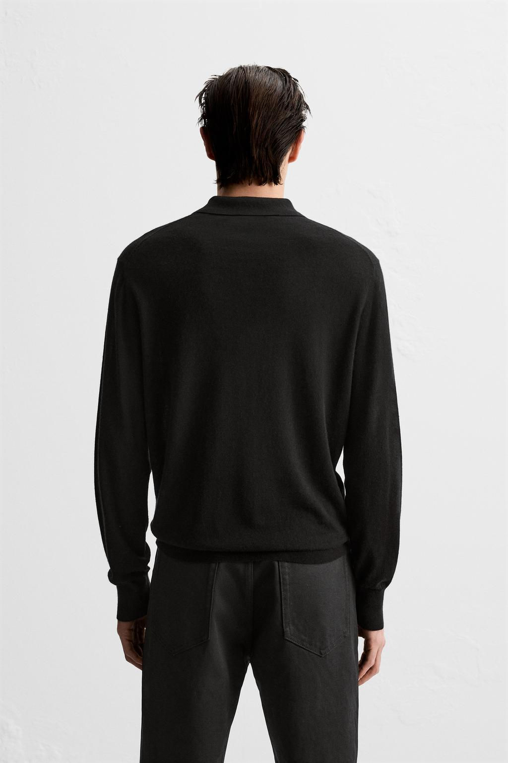 LIGHTWEIGHT WOOL AND CASHMERE KNIT POLO SHIRT - Zara фото 12