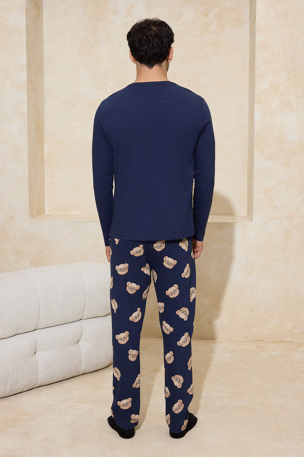Yesil Regular Fit Ay?c?k Bask?l? %100 Pamuk Orme Pijama Tak?m? - Trendyolmilla фото 10