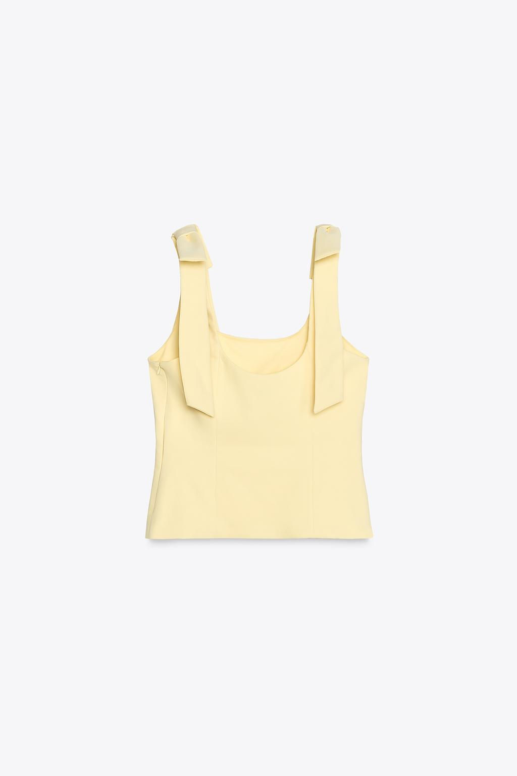 STRETCH TOP WITH BOWS - Zara фото 12