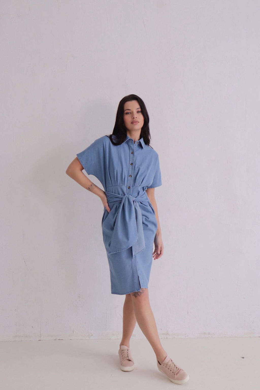 12147 Платье-рубашка джинсовое - Martichelli фото 14