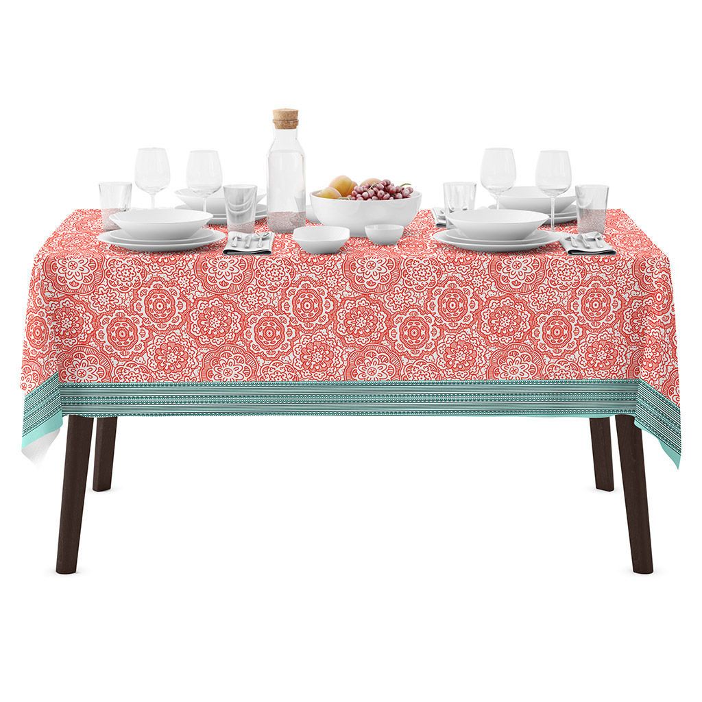 Медальоны Скатерть 200х145см, длина стола до 160см, на 6-8 персон, хлопок Премиум 186г/м2, Домашняя мода (Россия)  фото 6