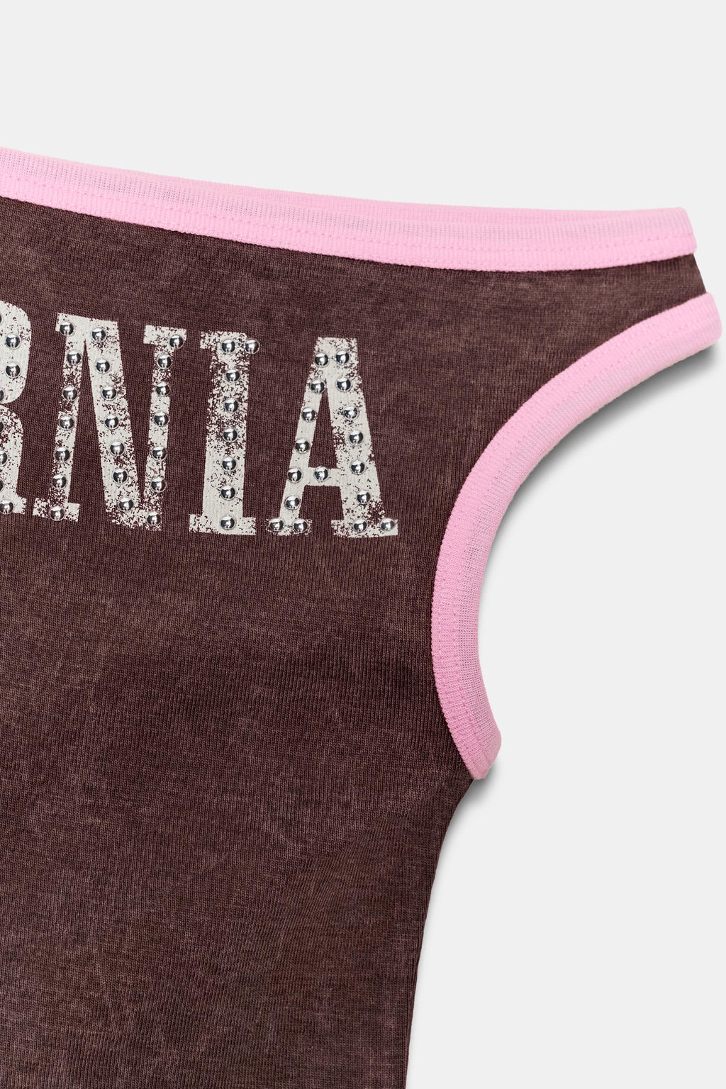 TOP ASIM?TRICO TEXTO TACHAS / Chocolate - Zara фото 7