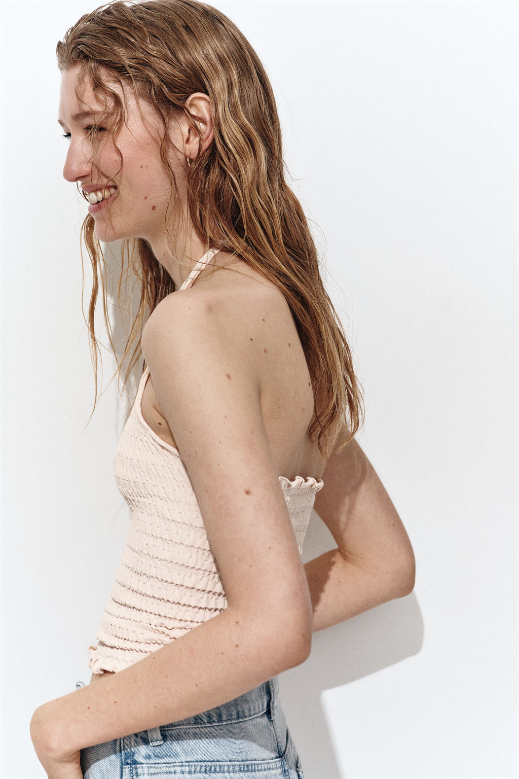Top halter nido de abeja - H&m фото 4