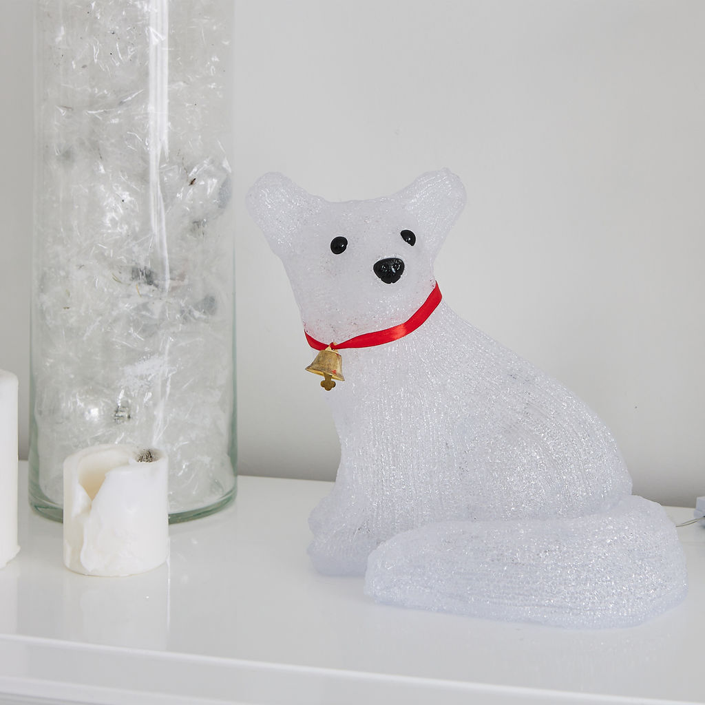 ULD-M3225-032/STA WHITE IP20 FOX Фигура светодиодная Лисенок, 33*25см, 32 светодиода. Белый свет. Провод прозрачный. TM Uniel - Volpe фото 8