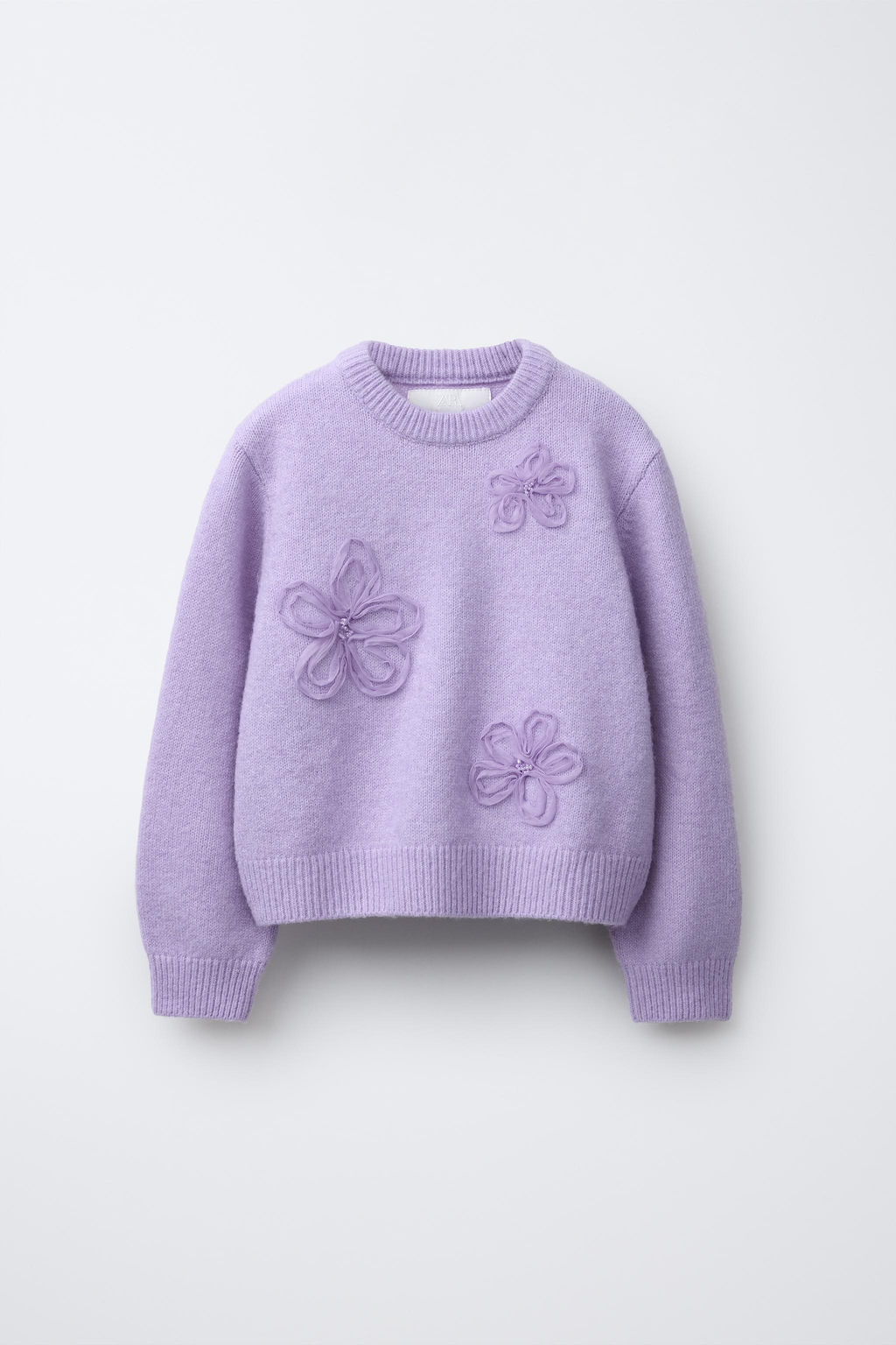 TULLE FLOWER KNIT SWEATER