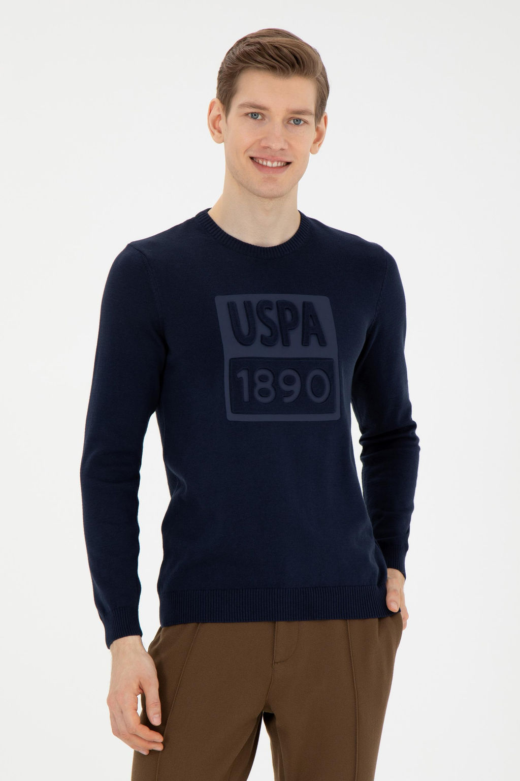 U. S. Polo Assn / Мужской темно-синий свитер - U.s. polo assn фото 8