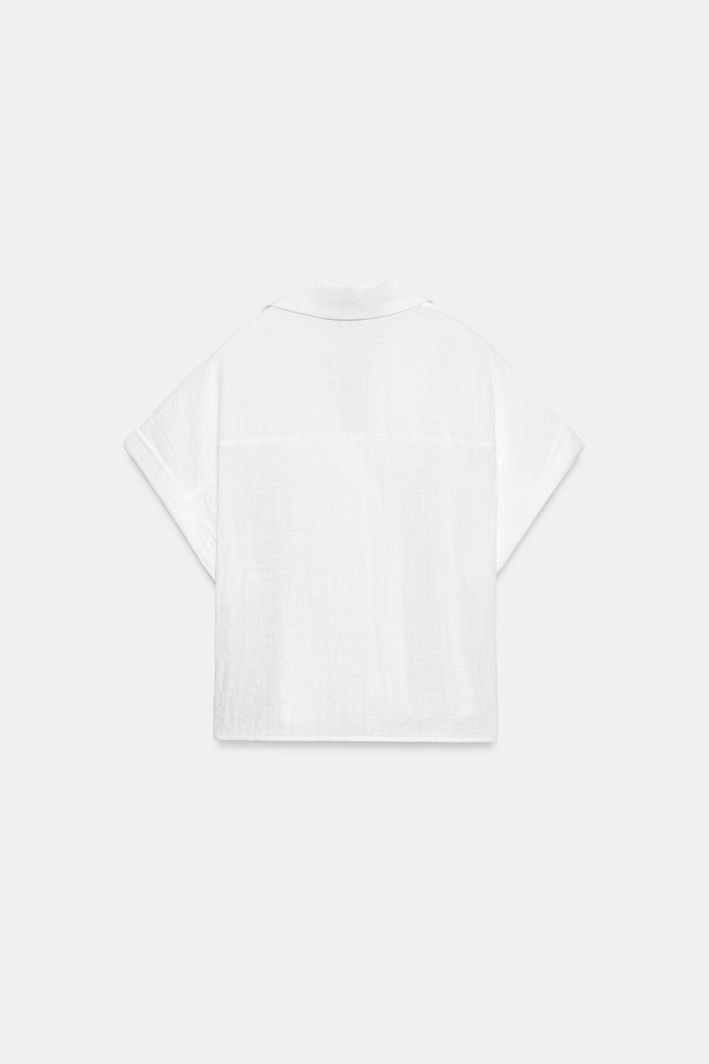 CAMISA CRUZADA MANGA CORTA / Blanco
