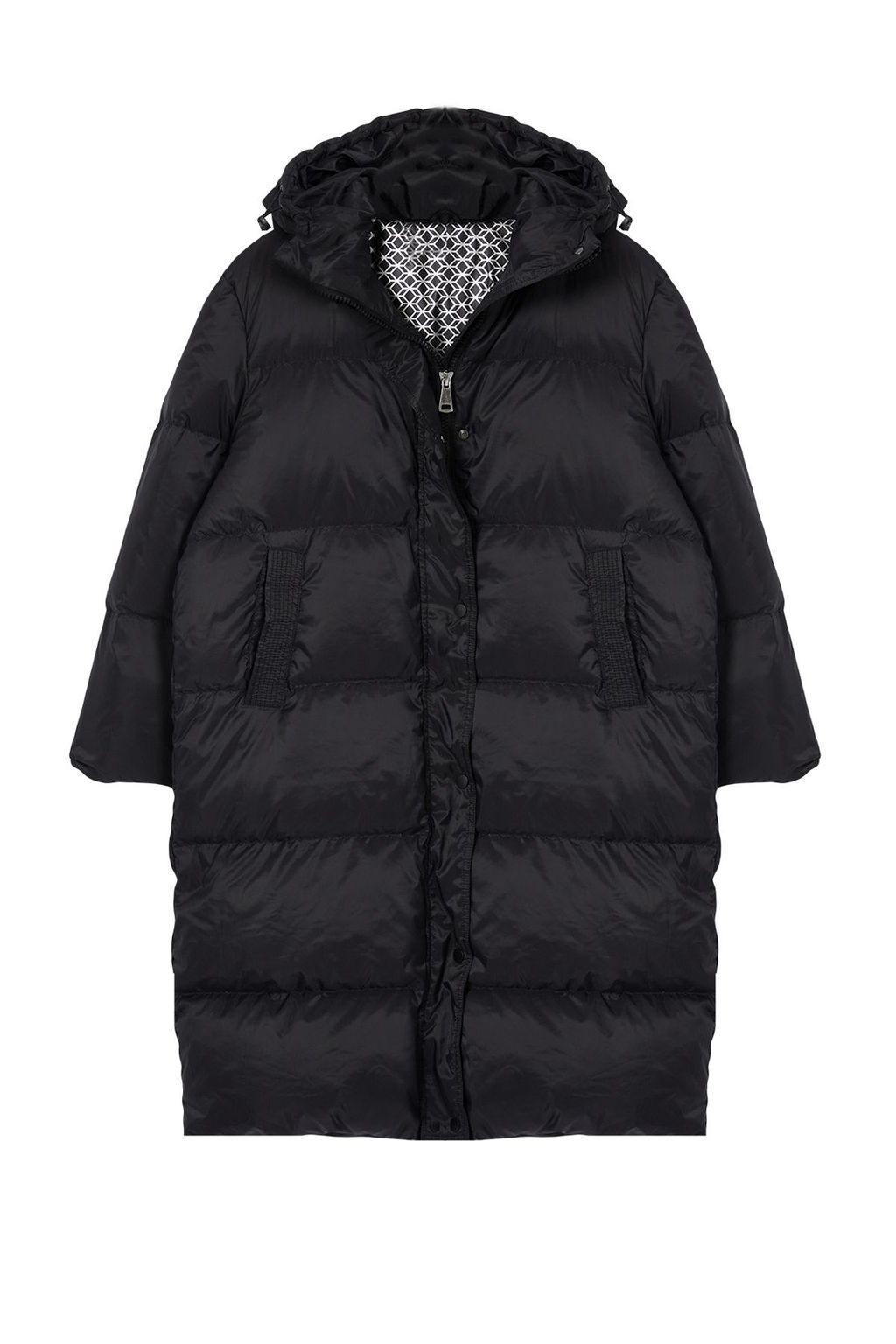 Siyah Oversize Kaz Tuylu Su Iticili Uzun Sisme Mont TWOAW25MO00103 - Trendyolmilla фото 6