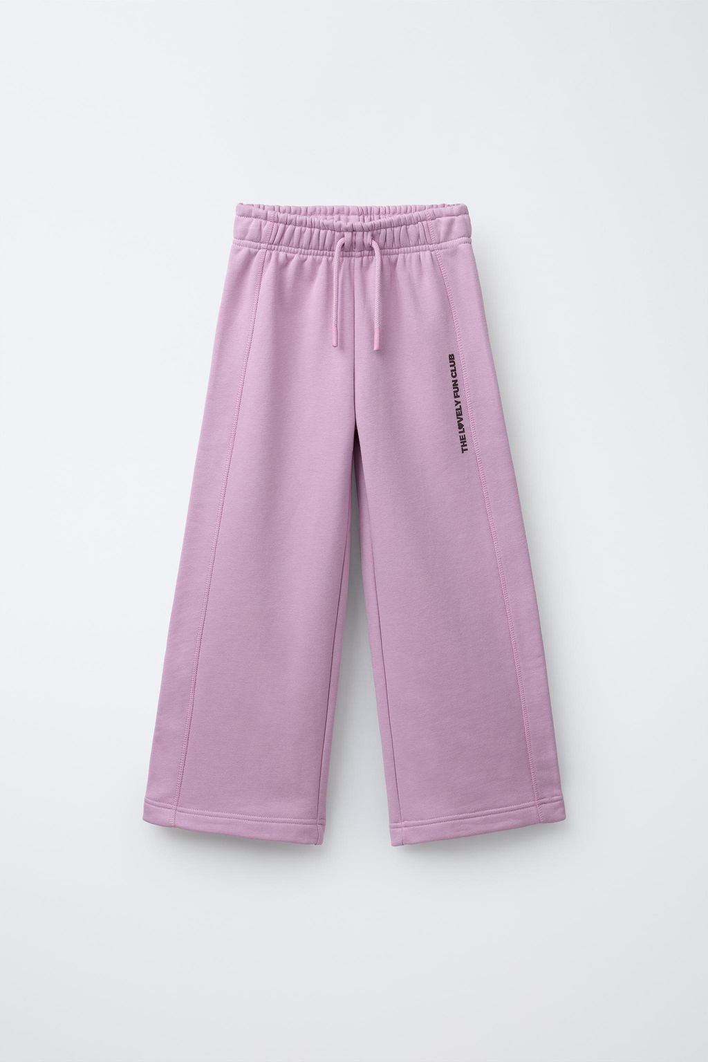 WIDE-LEG TEXT TROUSERS
