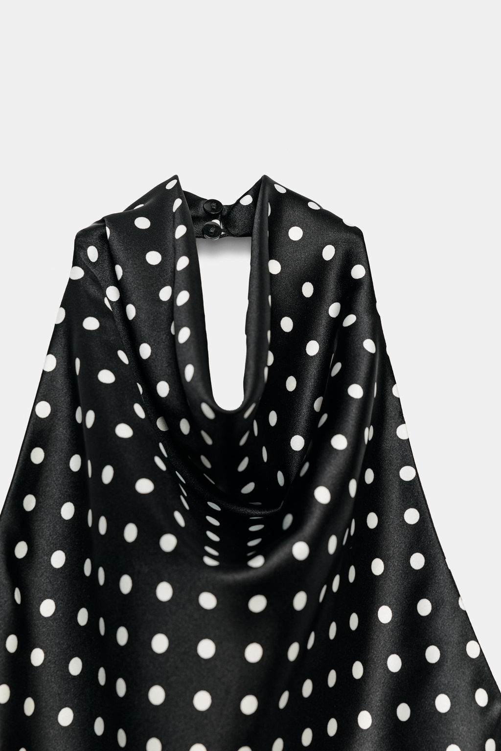TOP HALTER SATINADO / Negro / Blanco - Zara фото 9