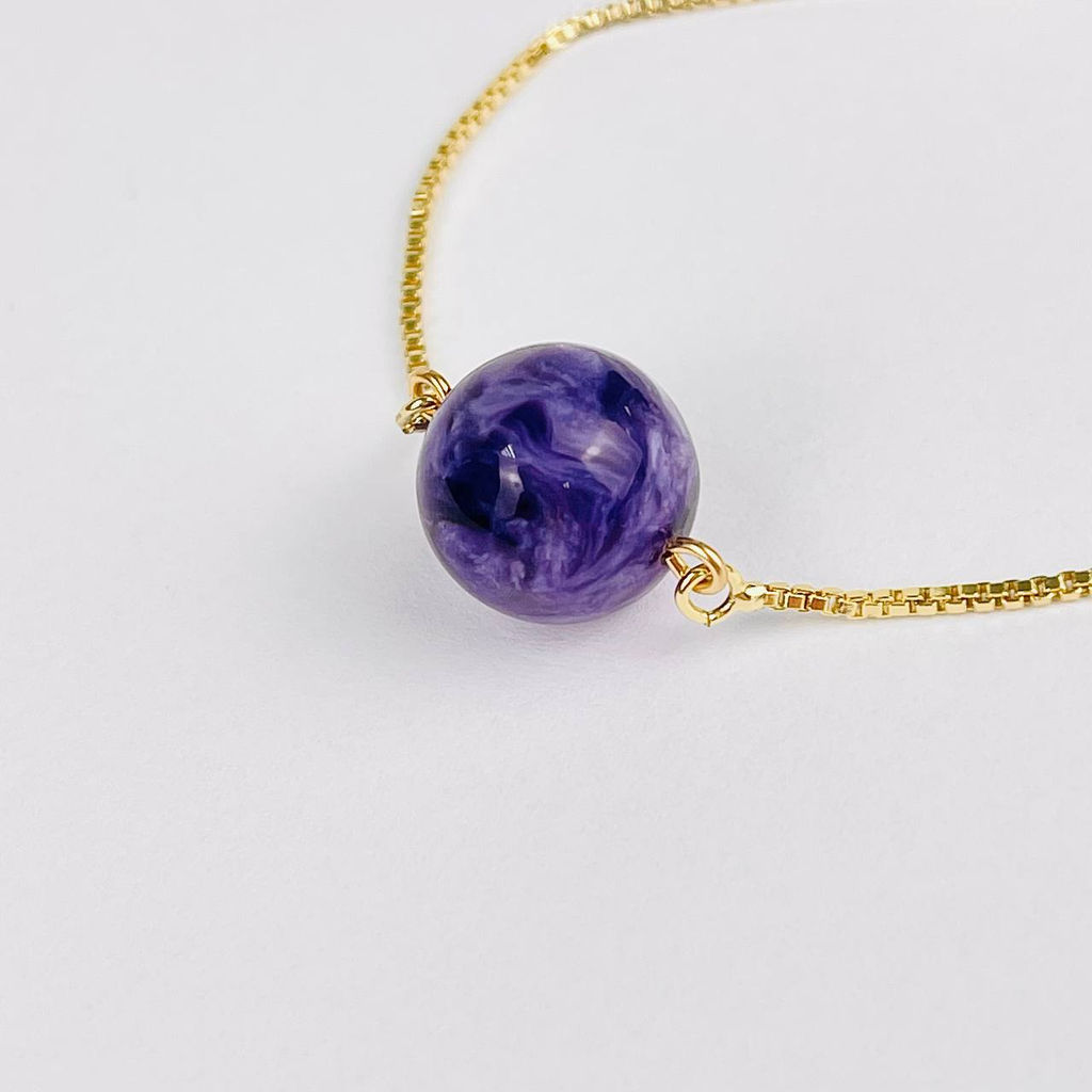 Браслет регулируемый с Чароитом от 16 см - Радуга самоцветов фото 3