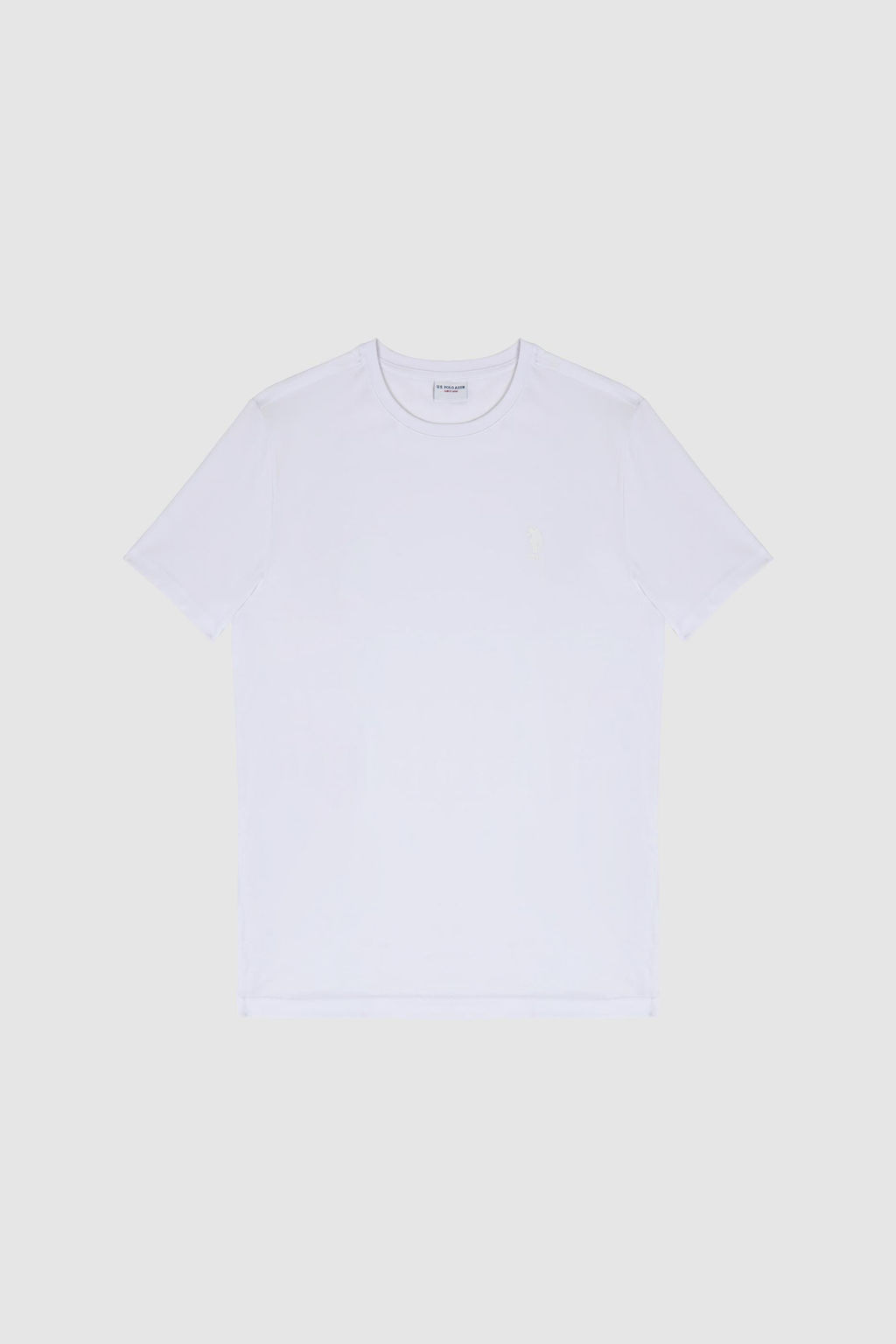 Erkek Regular Fit Bisiklet Yaka Beyaz Basic Ti__rt