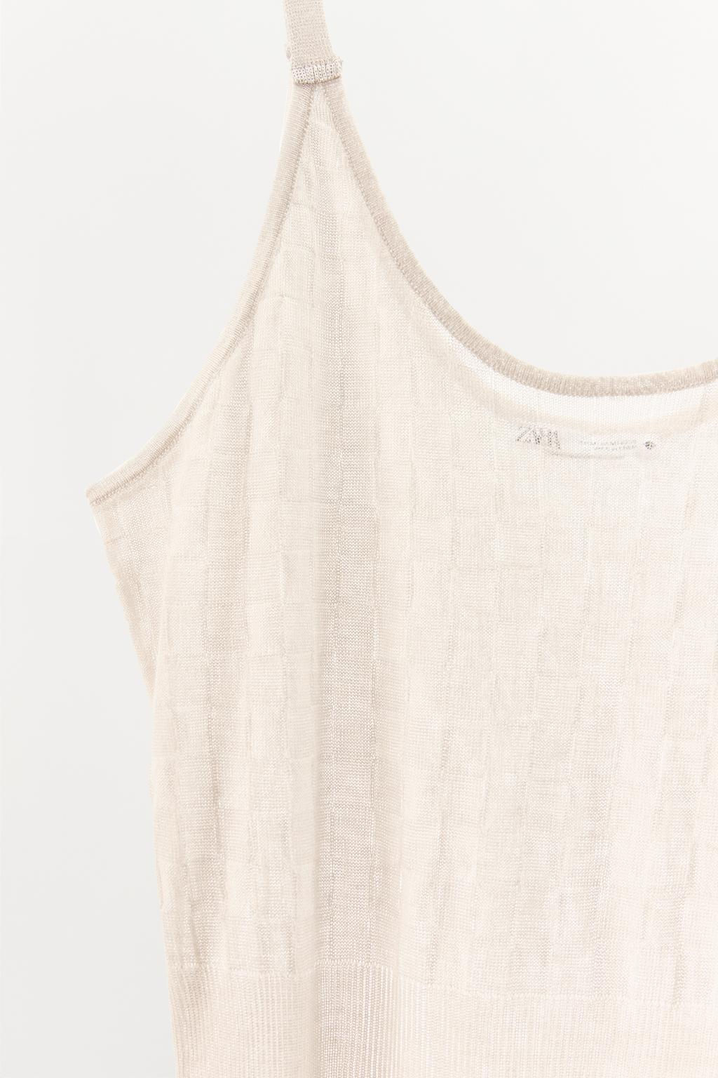 FINE KNIT OPENWORK DRESS - Zara фото 6