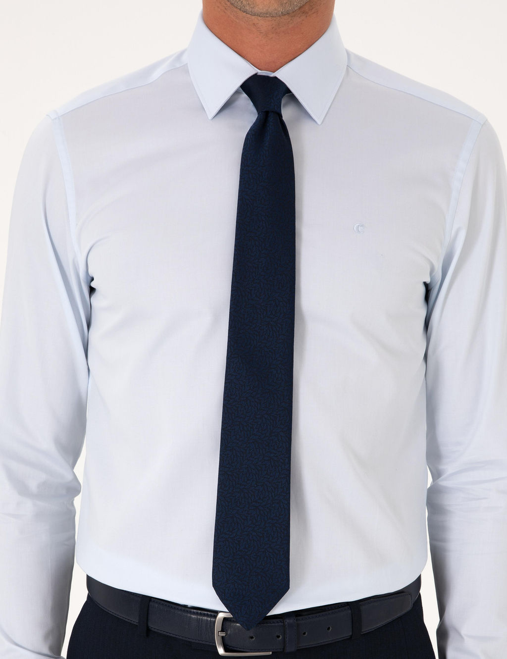 A__k Mavi Slim Fit %100 Pamuk Klasik G_mlek - Cacharel фото 6